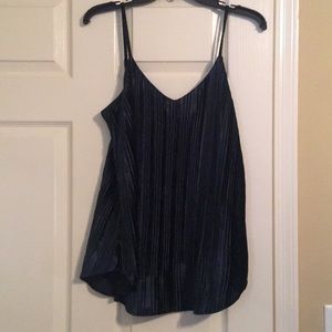 Velvet tank top - dark teal color